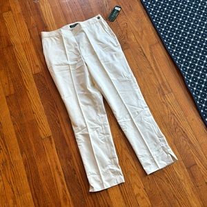 NWT! Ralph Lauren Formal Pants, Side Button & Zip, Straight Cut